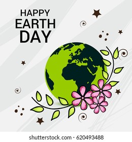 Vector illustration of a Banner for Happy Earth Day.