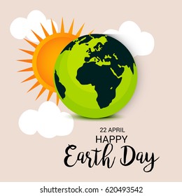 Vector illustration of a Banner for Happy Earth Day.