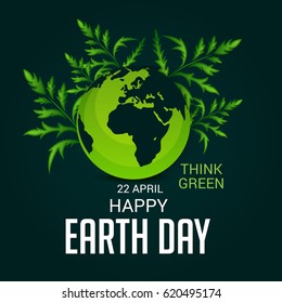 Vector illustration of a Banner for Happy Earth Day.