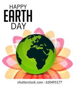 Vector illustration of a Banner for Happy Earth Day.
