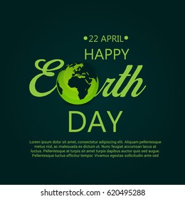 Vector illustration of a Banner for Happy Earth Day.