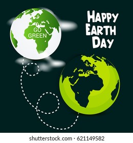 Vector illustration of a Banner for Happy Earth Day.