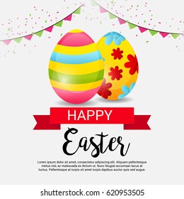 Vector illustration of a Banner for Happy Easter.