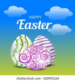 Vector illustration of a Banner for Happy Easter.