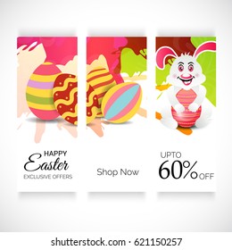 Vector illustration of a Banner for Happy Easter.