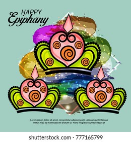 Vector illustration of a Banner for Happy Epiphany.