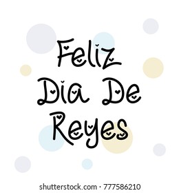 Vector illustration of a Banner for  Happy Epiphany written in Spanish.