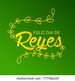 Vector illustration of a Banner for  Happy Epiphany written in Spanish.