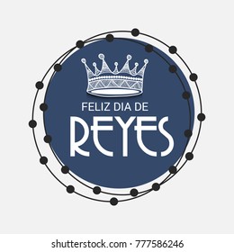 Vector illustration of a Banner for  Happy Epiphany written in Spanish.