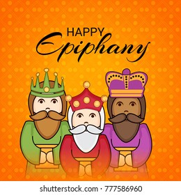 Vector illustration of a Banner for Happy Epiphany.