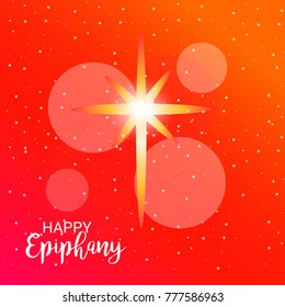 Vector illustration of a Banner for Happy Epiphany.
