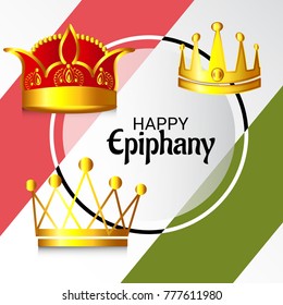 Vector illustration of a Banner for  Happy Epiphany.