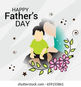 Vector illustration of a Banner for Happy Father's day.