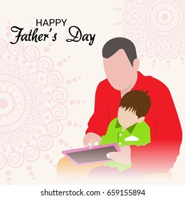 Vector illustration of a Banner for Happy Father's day.