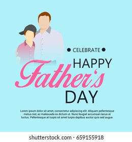Vector illustration of a Banner for Happy Father's day.