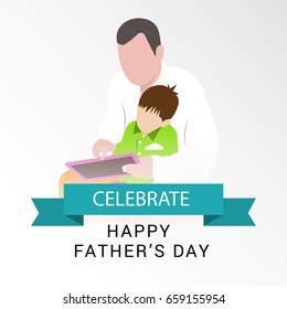 Vector illustration of a Banner for Happy Father's day.