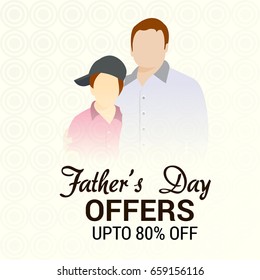 Vector illustration of a Banner for Happy Father's day.