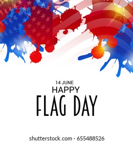 Vector illustration of a Banner for Happy Flag Day.