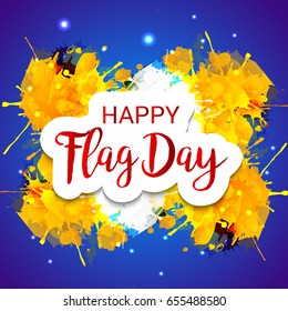 Vector illustration of a Banner for Happy Flag Day.