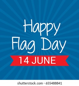 Vector illustration of a Banner for Happy Flag Day.