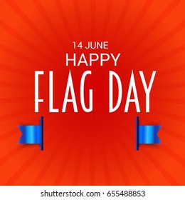 Vector illustration of a Banner for Happy Flag Day.