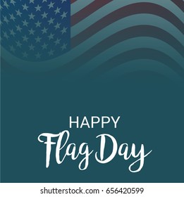 vector illustration of a Banner for Happy Flag day.