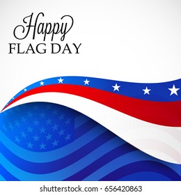 vector illustration of a Banner for Happy Flag day.