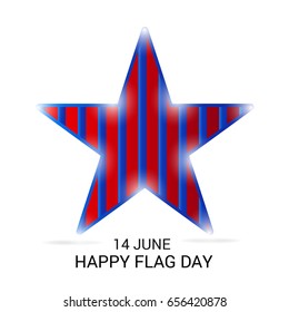 vector illustration of a Banner for Happy Flag day.