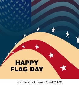 vector illustration of a Banner for Happy Flag day.