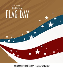 vector illustration of a Banner for Happy Flag day.