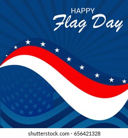 vector illustration of a Banner for Happy Flag day.