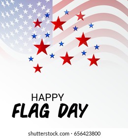 vector illustration of a Banner for Happy Flag day.