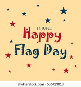 vector illustration of a Banner for Happy Flag day.