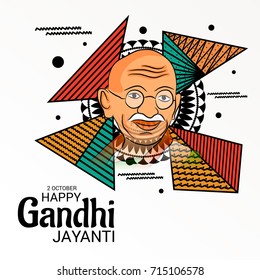 Vector illustration of a Banner for happy Gandhi Jayanti.