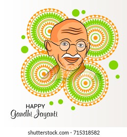 vector illustration of a Banner for Happy Gandhi Jayanti.