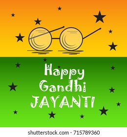 Vector illustration of a Banner for Happy Gandhi Jayanti.