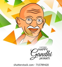 Vector illustration of a Banner for Happy Gandhi Jayanti.