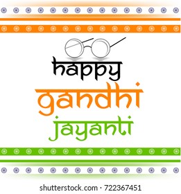 Vector illustration of a Banner for Happy Gandhi Jayanti.