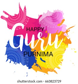 Vector illustration of a Banner for Happy Guru Purnima.