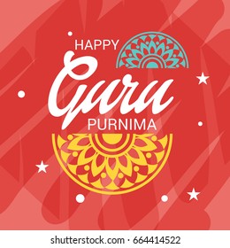 Vector illustration of a Banner for Happy Guru Purnima.