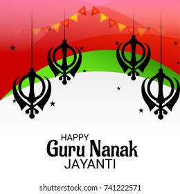 Vector illustration of a Banner for Happy Guru Nanak Jayanti Celebration.