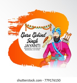 Vector illustration of a Banner for Happy Guru Gobind Singh Jayanti festival of Sikh celebration.
