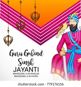 Vector illustration of a Banner for Happy Guru Gobind Singh Jayanti festival of Sikh celebration.
