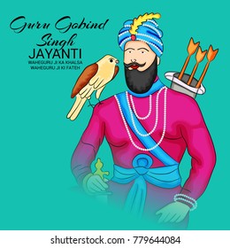 Vector illustration of a Banner for Happy Guru Gobind Singh Jayanti festival of Sikh celebration.