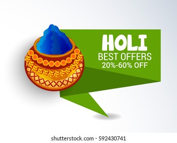 Vector illustration of a Banner for Happy Holi.