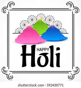 Vector illustration of a Banner for Happy Holi.