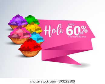 Vector illustration of a Banner for Happy Holi.