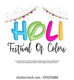 Vector illustration of a Banner for Happy Holi.