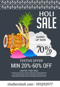 Vector illustration of a Banner for Happy Holi.