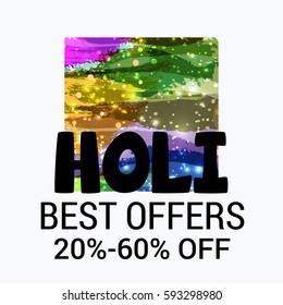 Vector illustration of a Banner for Happy Holi.